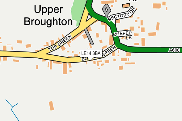 LE14 3BA map - OS OpenMap – Local (Ordnance Survey)