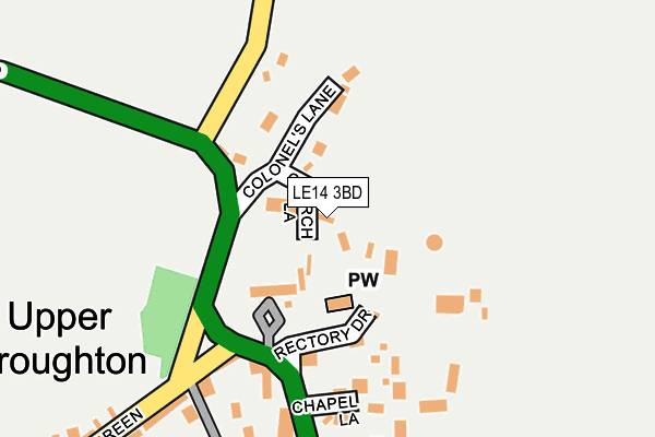 LE14 3BD map - OS OpenMap – Local (Ordnance Survey)