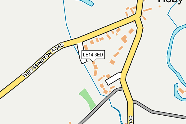 LE14 3ED map - OS OpenMap – Local (Ordnance Survey)