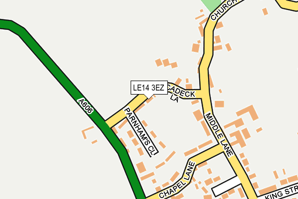 LE14 3EZ map - OS OpenMap – Local (Ordnance Survey)