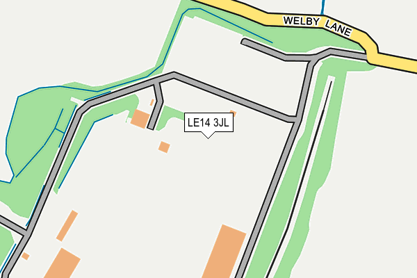 LE14 3JL map - OS OpenMap – Local (Ordnance Survey)