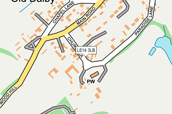 LE14 3LB map - OS OpenMap – Local (Ordnance Survey)