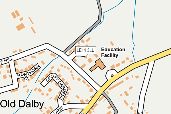 LE14 3LU map - OS OpenMap – Local (Ordnance Survey)