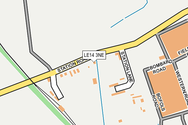 LE14 3NE map - OS OpenMap – Local (Ordnance Survey)