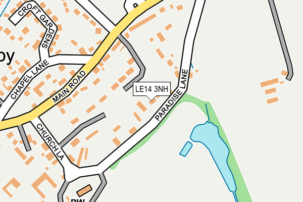 LE14 3NH map - OS OpenMap – Local (Ordnance Survey)