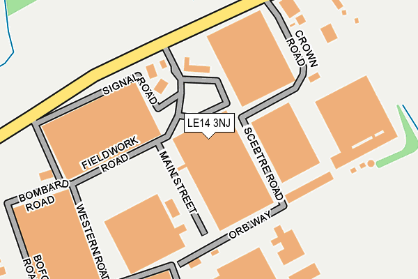 LE14 3NJ map - OS OpenMap – Local (Ordnance Survey)