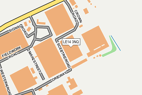 LE14 3NQ map - OS OpenMap – Local (Ordnance Survey)