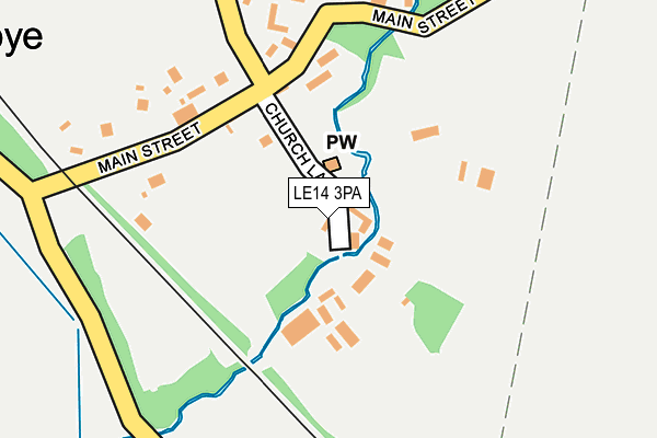 LE14 3PA map - OS OpenMap – Local (Ordnance Survey)