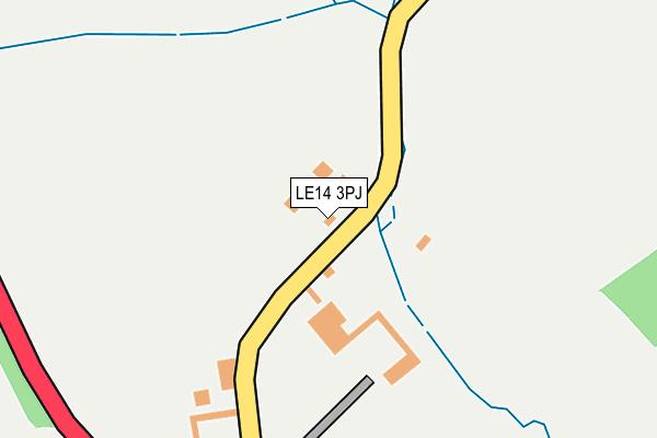 LE14 3PJ map - OS OpenMap – Local (Ordnance Survey)