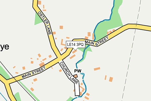LE14 3PQ map - OS OpenMap – Local (Ordnance Survey)