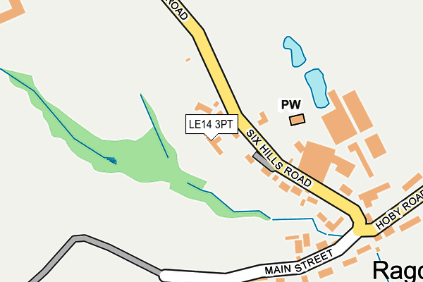 LE14 3PT map - OS OpenMap – Local (Ordnance Survey)
