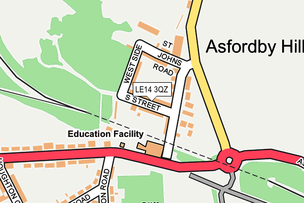 LE14 3QZ map - OS OpenMap – Local (Ordnance Survey)