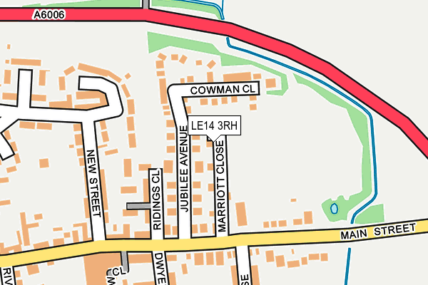 LE14 3RH map - OS OpenMap – Local (Ordnance Survey)