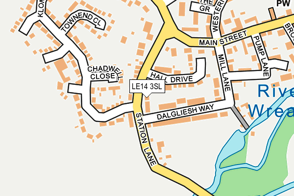 LE14 3SL map - OS OpenMap – Local (Ordnance Survey)