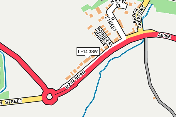 LE14 3SW map - OS OpenMap – Local (Ordnance Survey)