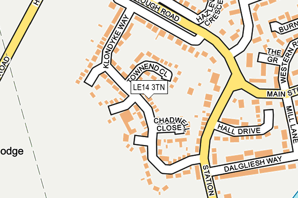 LE14 3TN map - OS OpenMap – Local (Ordnance Survey)
