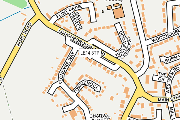 LE14 3TP map - OS OpenMap – Local (Ordnance Survey)