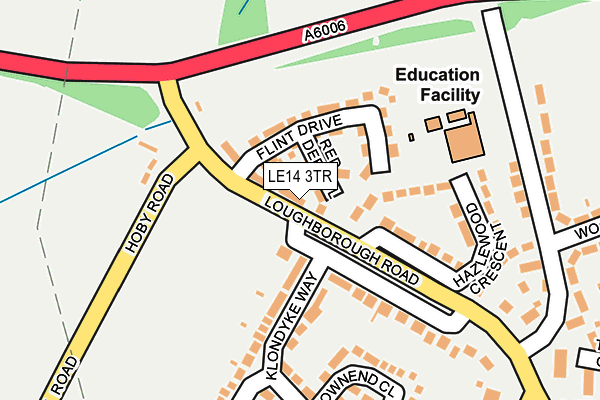 LE14 3TR map - OS OpenMap – Local (Ordnance Survey)