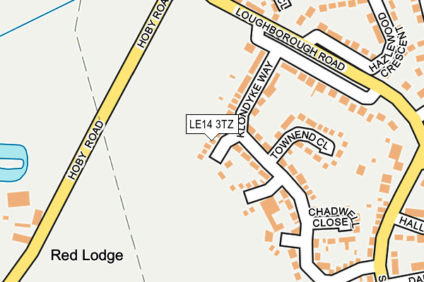LE14 3TZ map - OS OpenMap – Local (Ordnance Survey)