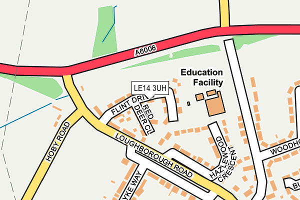 LE14 3UH map - OS OpenMap – Local (Ordnance Survey)