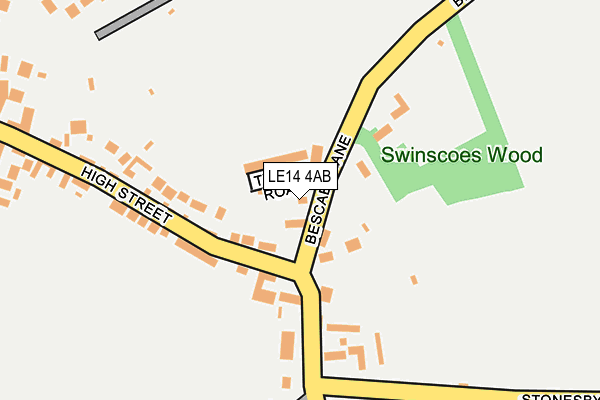 LE14 4AB map - OS OpenMap – Local (Ordnance Survey)
