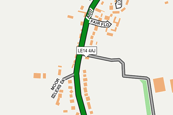 LE14 4AJ map - OS OpenMap – Local (Ordnance Survey)