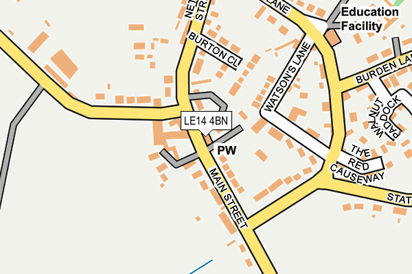LE14 4BN map - OS OpenMap – Local (Ordnance Survey)
