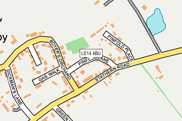 LE14 4BU map - OS OpenMap – Local (Ordnance Survey)