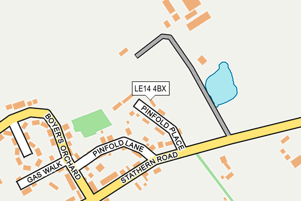 LE14 4BX map - OS OpenMap – Local (Ordnance Survey)