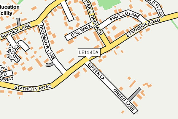 LE14 4DA map - OS OpenMap – Local (Ordnance Survey)