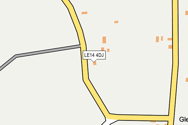LE14 4DJ map - OS OpenMap – Local (Ordnance Survey)