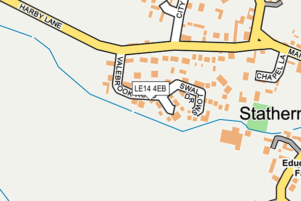 LE14 4EB map - OS OpenMap – Local (Ordnance Survey)