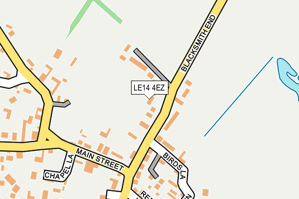 LE14 4EZ map - OS OpenMap – Local (Ordnance Survey)
