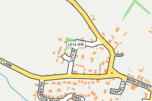 LE14 4HE map - OS OpenMap – Local (Ordnance Survey)