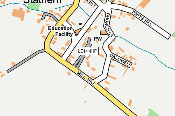 LE14 4HF map - OS OpenMap – Local (Ordnance Survey)