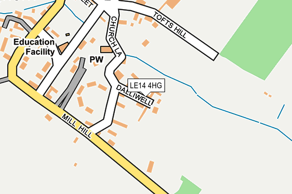 LE14 4HG map - OS OpenMap – Local (Ordnance Survey)