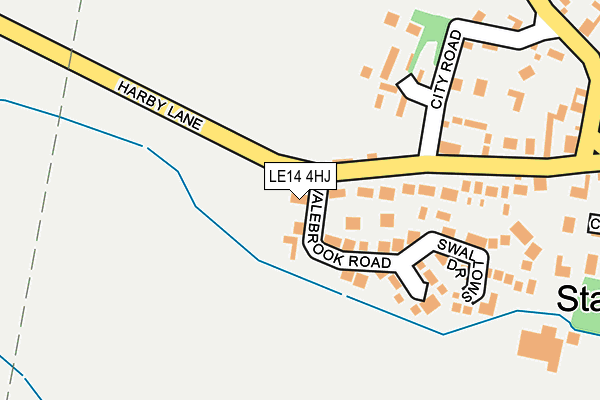 LE14 4HJ map - OS OpenMap – Local (Ordnance Survey)
