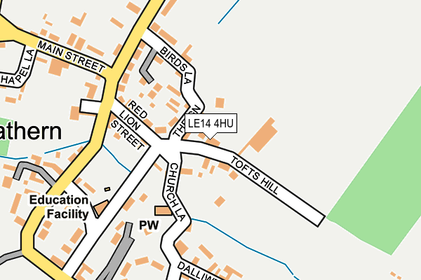 LE14 4HU map - OS OpenMap – Local (Ordnance Survey)