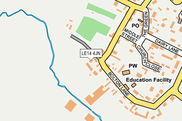 LE14 4JN map - OS OpenMap – Local (Ordnance Survey)