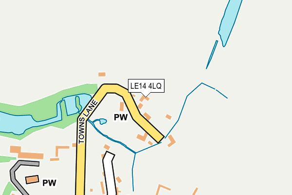LE14 4LQ map - OS OpenMap – Local (Ordnance Survey)