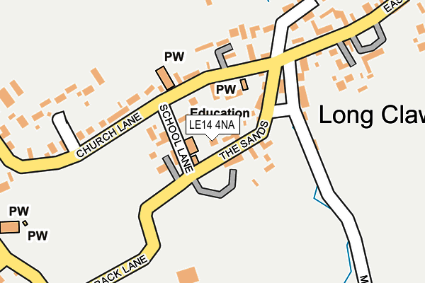 LE14 4NA map - OS OpenMap – Local (Ordnance Survey)