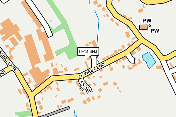 LE14 4NJ map - OS OpenMap – Local (Ordnance Survey)