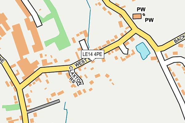 LE14 4PE map - OS OpenMap – Local (Ordnance Survey)