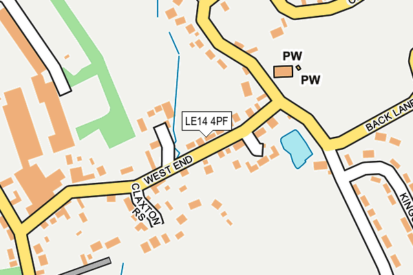 LE14 4PF map - OS OpenMap – Local (Ordnance Survey)