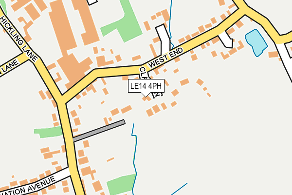 LE14 4PH map - OS OpenMap – Local (Ordnance Survey)