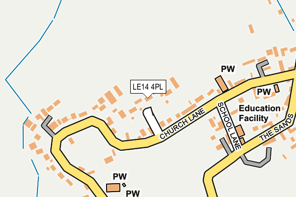 LE14 4PL map - OS OpenMap – Local (Ordnance Survey)