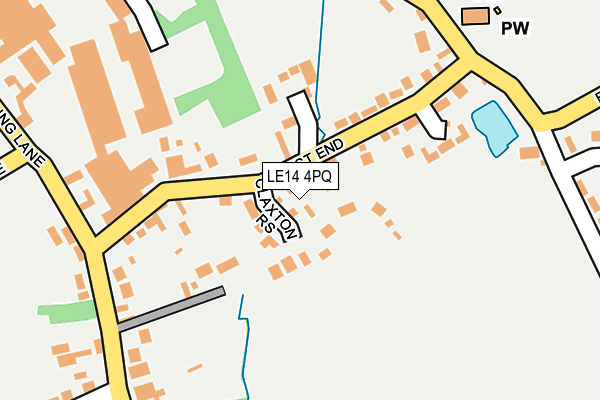 LE14 4PQ map - OS OpenMap – Local (Ordnance Survey)