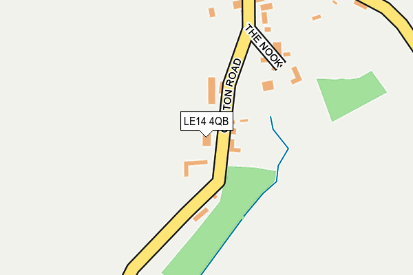 LE14 4QB map - OS OpenMap – Local (Ordnance Survey)