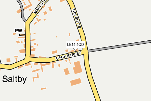 LE14 4QD map - OS OpenMap – Local (Ordnance Survey)