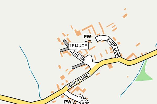 LE14 4QE map - OS OpenMap – Local (Ordnance Survey)